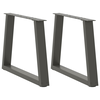 Noge za klub stolić V-oblika 2 kom antracit 50 x (42-43,3) cm čelik
