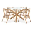 AGERBY O119 sto natur hrast + 4 LYKSBORG stolice natur hrast