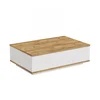 Hanah Home FR14 AW Klub sto, 90x28.6x60cm, Krem-beli