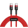 BASEUS podatkovni kabel Cafule USB-C/USB-C PD2.0 2m 60W (20V 3A) rdeč