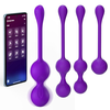 SuperLove Premium Silicone Kegel Balls Set with App Purple