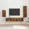 Set TV komoda Zidne 4 pcs Dimljeni hrast Konstruirano drvo