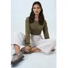 Trend Alacati Stili Ženska bluza Alc-X14393, Maslinasta