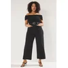 Trendyol Curve Black Double Pocket Plus Size Trousers