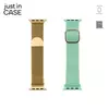 JUST IN CASE 2u1 Narukvica 38-41mm zlatna MILANESE + tirkiz tekstil