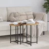 Set pomoćnih stolića 2 pcs Stari drvo i crna