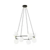 Luster na sajli AZURA 8xE14/10W/230V crna/bela