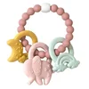 Saro Baby silikonski zobotrebec Ele-Fun Pink