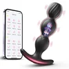 SuperLove Anal Beads Vibrating Butt Plug with App Black