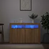 Komoda s LED svjetlima boja hrasta sonome 115,5 x 30 x 75 cm