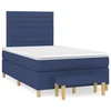 Vidaxl Box spring postelja z vzmetnico modra 120x190 cm blago