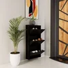 HANAH HOME Ormar za cipele 3 Piece Metal Black