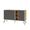 Hanah Home Clara Console Komoda,Smeđa-Siva