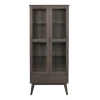 Rjava vitrina v hrastovem dekorju 82x185 cm Filippa – Rowico