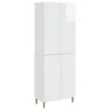Set ormara 2 pcs Bijela visokog sjaja 66 x 34,5 x 90 cm