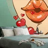 Samolepilna tapeta pop art poljubček poln ljubezni - 147x99