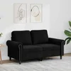 Dvosjed crni 120 cm baršunasti