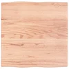 Vidaxl Mizna plošča svetlo rjava 60x60x2 cm obdelana trdna hrastovina