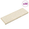 shumee vidaXL Preproge za stopnice 30 kosov 65x21x4 cm bele