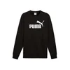 Mens Puma Essentials No. 1 Logo Crew, Black, Size M, Puma