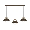 Luster na sajli FUNDA 3xE27/15W/230V braon