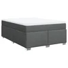 vidaXL vidaXL Box spring postelja z vzmetnico temno siva 140x200 cm blago, (21310779)