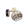 Tajga Wall Lamp Black+Wooden 1X40W E14 Lampshade Black+Wooden
