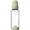 BIBS - Otroška steklena steklenička 240 ml, silikon - Sage (srednji pretok)