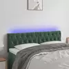 LED uzglavlje tamnozeleno 144x7x78/88 cm baršunasto