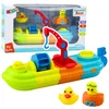 Ladja za kopanje LEAN TOYS z žerjavom, 3 ladje