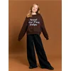 Sinsay - Postavljene wide leg pantalone - crno