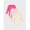 Sinsay - Pamučno body sa motivom meda 3 pack - pastelno roze