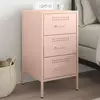 Vidaxl vidaXL Nočna omarica roza 36x39x68 cm jeklo