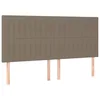 Vidaxl Vzglavje postelje sivo-rjavo 160x5x118/128 cm blago