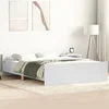 Okvir kreveta s uzglavljem i podnožjem bijeli 140 x 190 cm