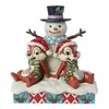 Jim Shore Chip n Dale Snowman Figurine ( 065787 )
