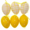 eoshop jajce rumena plastika 6 cm, okras za obešanje, cena za komplet 6 kosov VEL5025