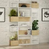 Hanah Home Polica 120x171x25,3cm Belo-Hrast
