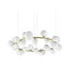 Ideal Lux - LED lestenec na kablu PERLAGE 25xG9/3W/230V 110 cm zlata/bela