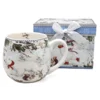 450 ml porcelanasta skodelica z motivom zimskega medvedka v božični darilni škatli