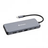 VERBATIM Vozlišče USB-C Pro Multiport 14 priključkov, 5x USB-A, 2x USB-C, 2x HDMI, 1xVGA, RJ45, 3,5mm Jack audio, microSD/SD, siva
