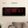 HoTai Digitalni zidni sat, 21x58cm, Crni