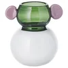 IKEA PS 2026 Vaza, staklo/bela/zelena roze, 15 cm