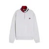 Tommy Jeans Majica mornarska / svetlo siva / rdeča / bela