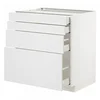 METOD / MAXIMERA Podni element 4 fronta/4 fioke, bela/Stensund bela, 80x60 cm