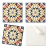 shumee Paket PVC ploščic z vzorcem, samolepilnih za spalnico, cvetlični vzorec mandale, 20x20x20 cm