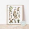 Its a moms world Edukativni poster za decu sa ramom Mačke A3, 3D