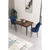 Hanah Home trpezarijski set Nil, sto i 2 stolice, ploča u dekoru drveta Baroque, teget tkanina Babyface