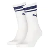 Puma Unisex Crew Shirt Heritage Stripe Socks 2 Pack, White, Size 43-46, Clothing