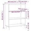 Regal za knjige boja hrasta 69,5x32,5x90 cm konstruirano drvo
